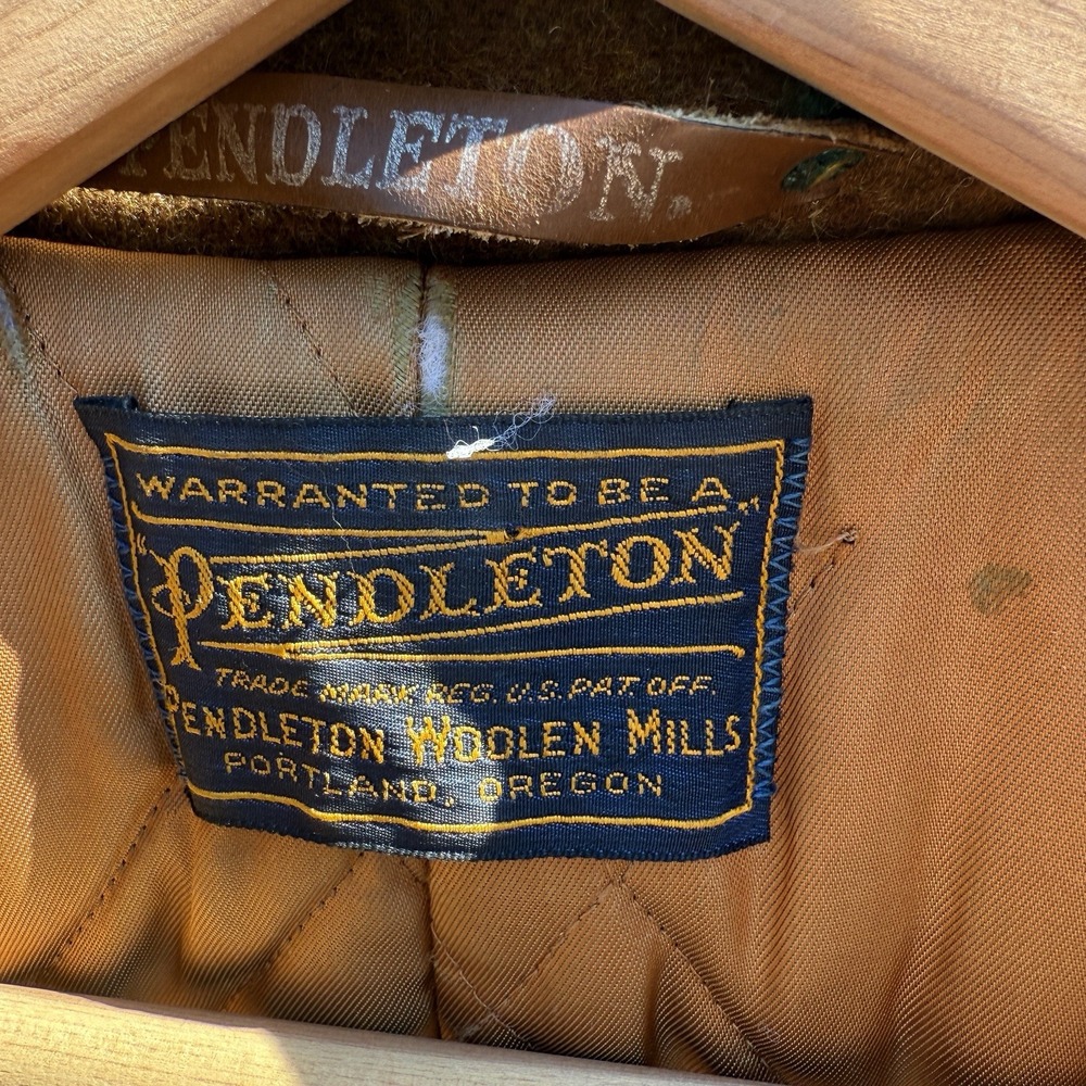 Pendleton BarnCar Coat‎ Wool Jacket Quilted Lining, Brn Plaid Vtg Grandpacore LG - Picture 4 of 15